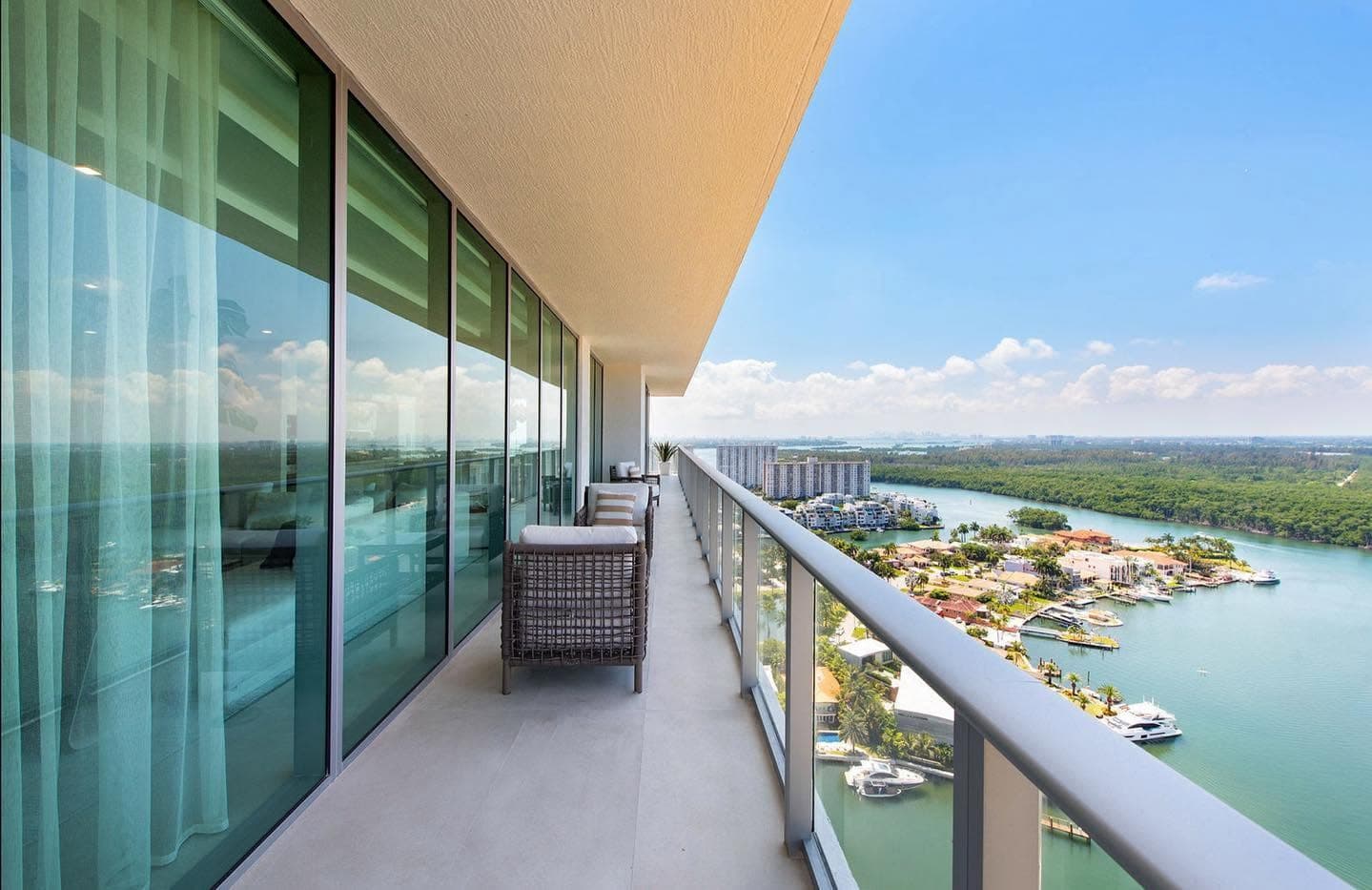 Balcony overlooking the Intracoastal Waterway